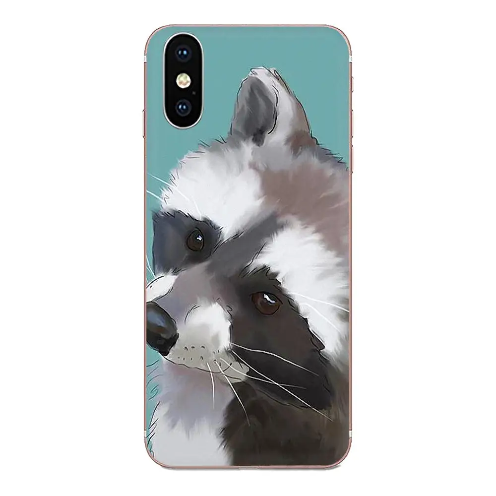 as picture ТПУ чехол для сотового телефона животное енот арт Coque для Xiaomi Red mi 4 7A 9T K20 CC9 CC9e Note 7 9 Y3 SE Pro Prime Go Play - Цвет: as picture