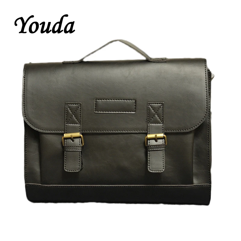 Мужской деловой портфель Youda классический винтажный большой вместимости в ретро