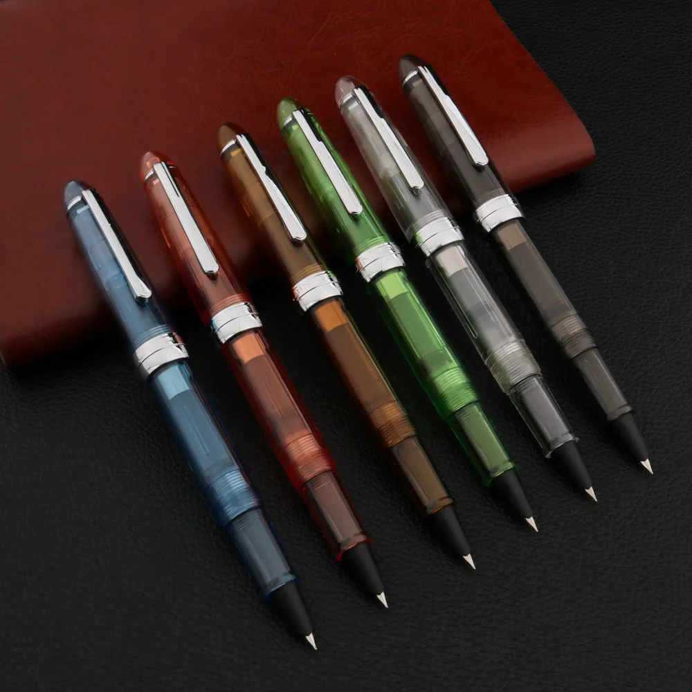 Ручка перьевая JINHAO 992 пластиковая прозрачная цветная Классическая каллиграфия 0