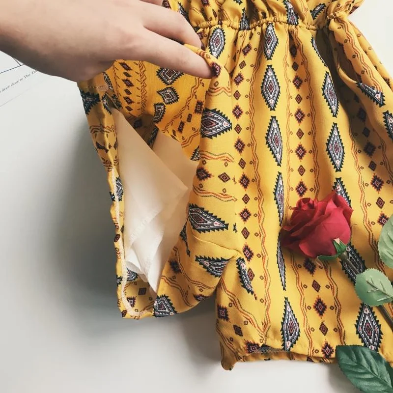 Комбинезон женский с V образным вырезом шифоновый открытой спиной