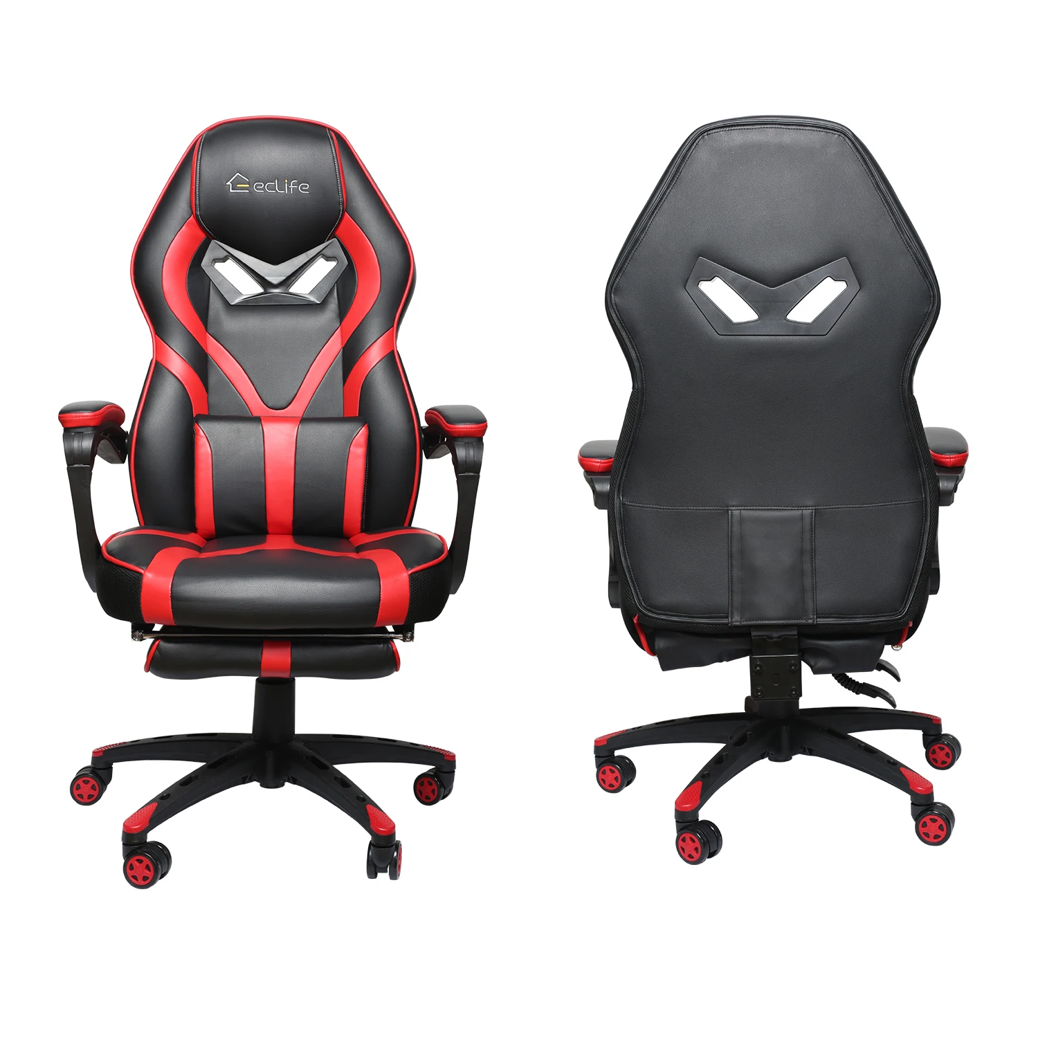 

Racing Style Gaming Chair Reclining Ergonomic Chair with Footrest in Red