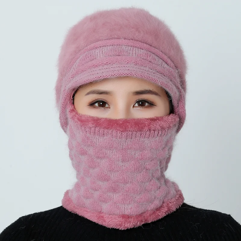 Skullies Beanies женская зимняя шапка для мамы вязаная шапочка для девочек шарф женская шапка для женщин шерстяная Круглая Шапочка Шапка Зимняя маска шапка