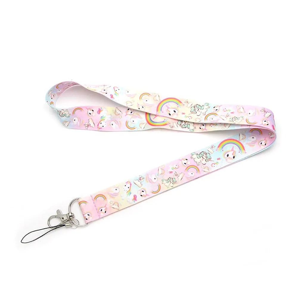 Шнурок с единорогом для ключей от телефона полноцветный индивидуальный дизайн