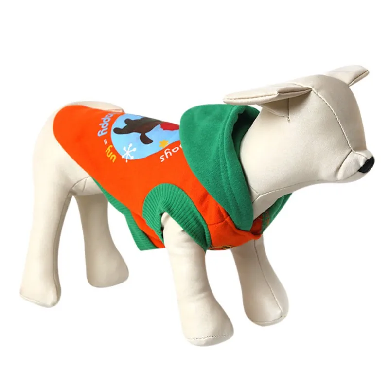 Pet Wool Fleece Thicken Hooded Threaded Dog Sweater Winter Turtleneck Vest Clothes Puppy Warm 2 Leg Shirt | Дом и сад