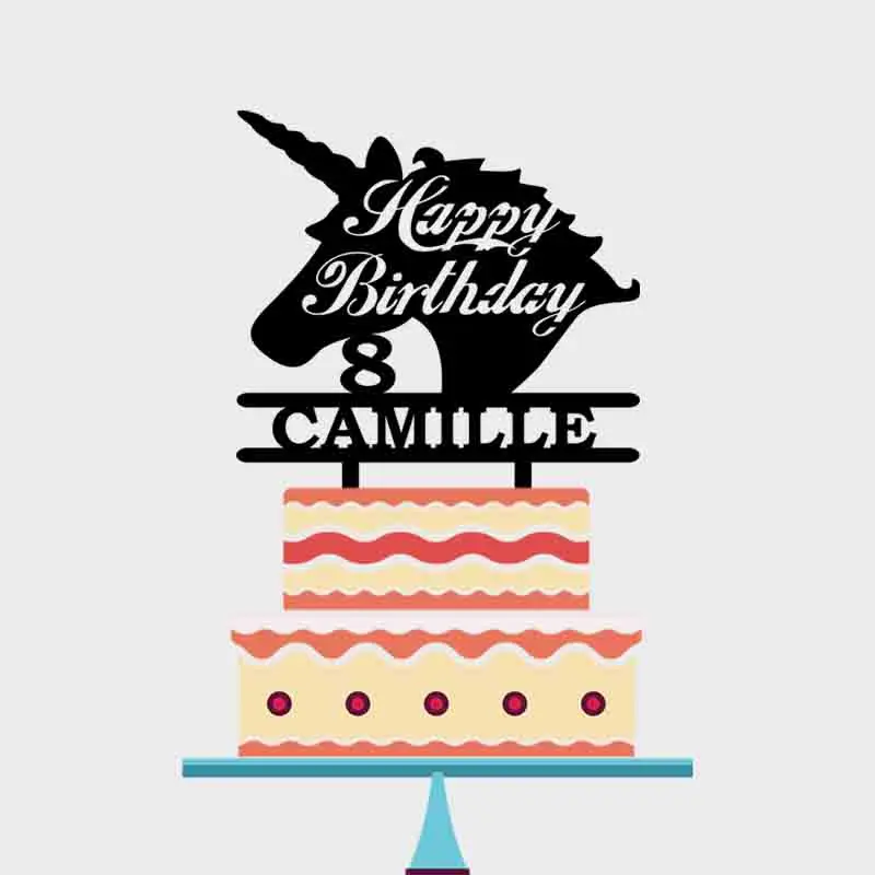 Персонализированные детские топперы для дня рождения с индивидуальным именем