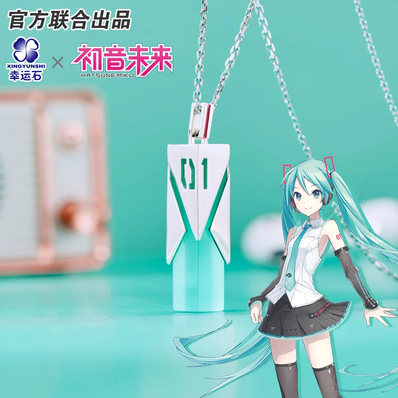 Hatsune Miku аниме ожерелье 925 пробы серебряная подвеска манга ролевая фигурка косплей