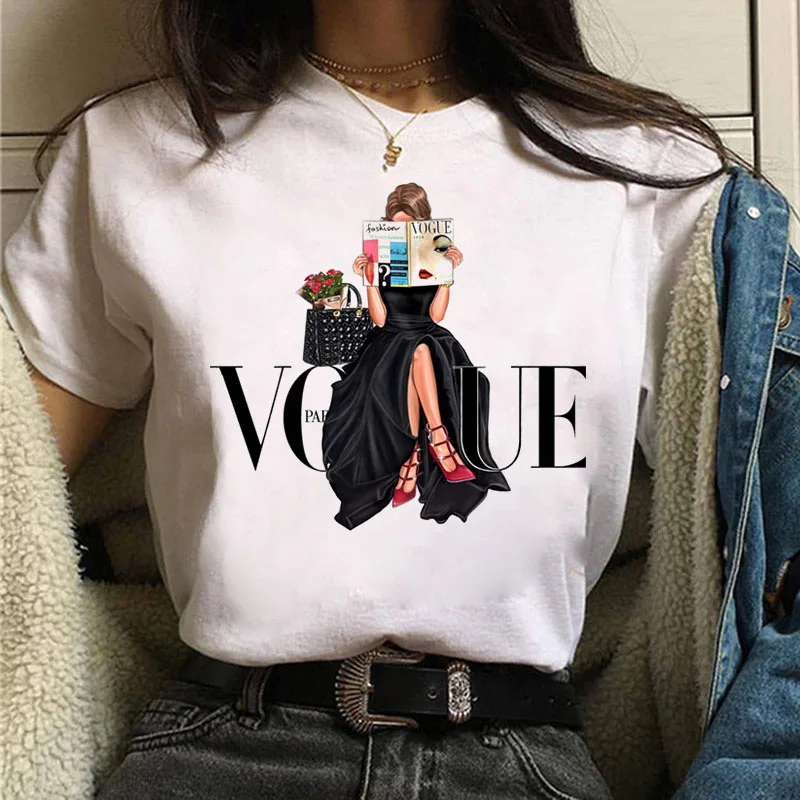 

Maycaur Fashion Summer Tops T Shirt Women Tshirt New Vogue Tshirt Graphic Tee Cute Women T-shirt Female Tee Shirt 90s Girls Tees