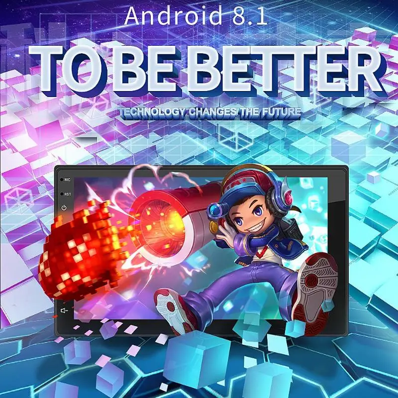 Android 8 1 GPS навигация безопасность USB радио цифровой приемник 7 дюймов Авторадио