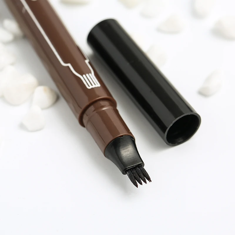 

New Waterproof Natural Eyebrow Pen Four-claw Eye Brow Tint Fork Tip Eyebrow Tattoo Pencil Long Lasting Easy To Use Cosmetics