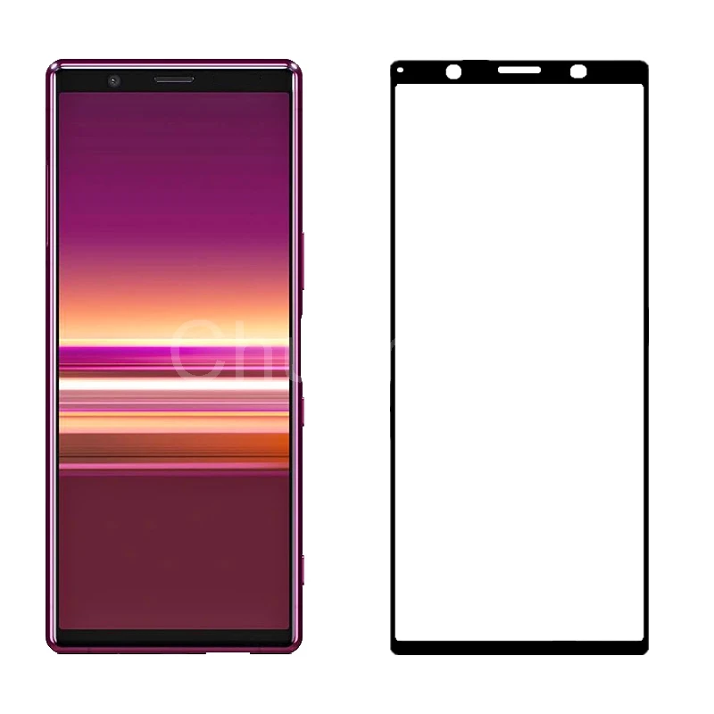 2.5D 9H закаленное стекло премиум класса для Sony Xperia 5 Полное покрытие экрана