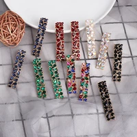 wholesale jujia fashion bride long earrings rhinestone crystal geometric drop earring for women wedding gifts wholesale