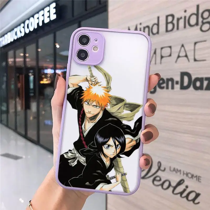 

Japan anime Bleach Phone Case matte transparent For iphone 7 8 11 12 plus mini x xs xr pro max cover