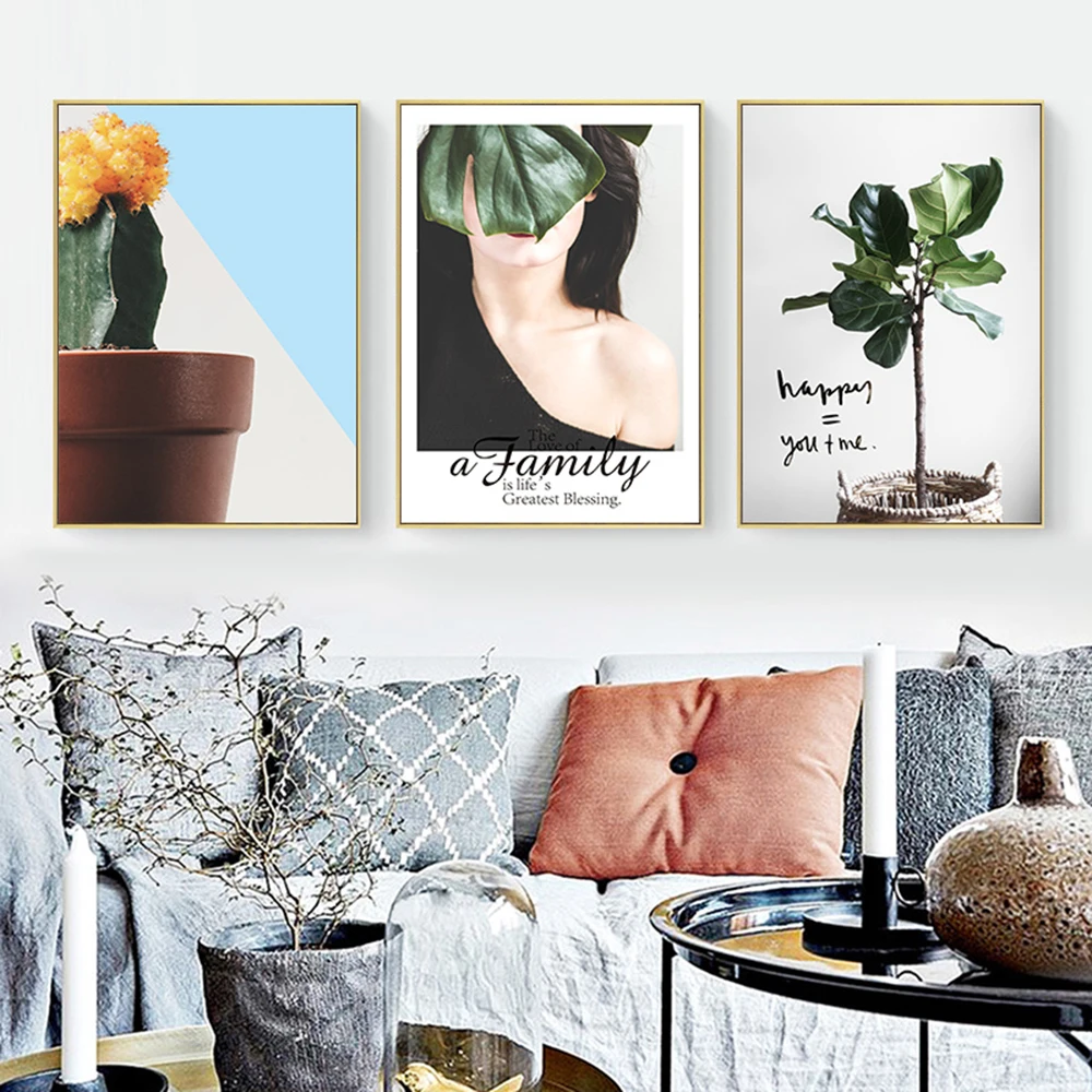 Цветы растения и люди плакаты принты настенное искусство холст живопись