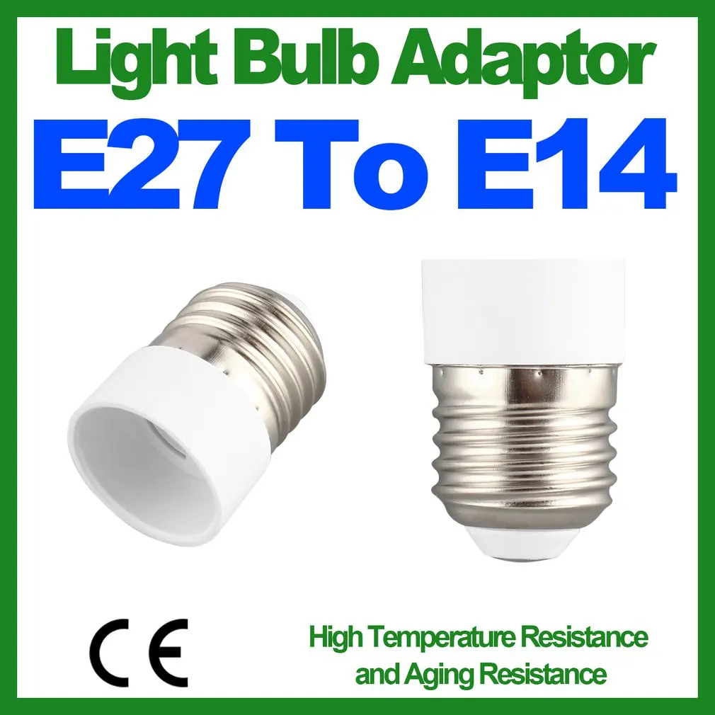 

HOT Fireproof Material E27 To E14 Lamp Holder Converter Durable Home Socket Conversion Portable Light Bulb Base