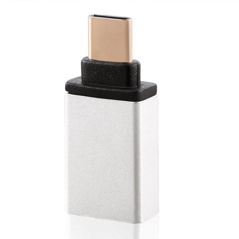 Серебристый Usb type C OTG адаптер USB 3,1 к USB 3,0 OTG type-C конвертер для Macbook samsung S10 s9 huawei USB-C разъем - Цвет: Серебристый