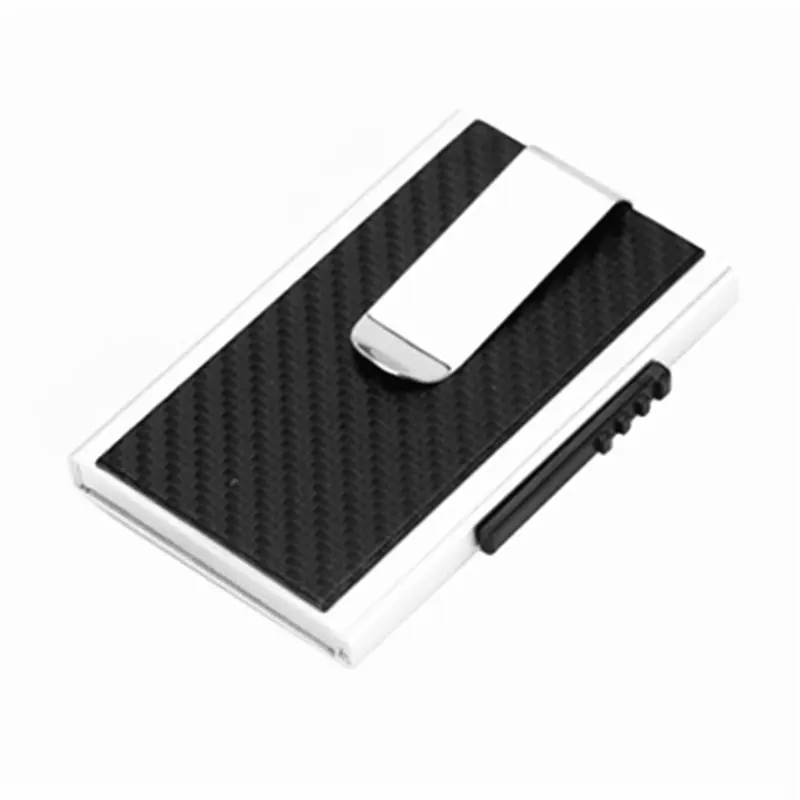 Алюминиевый карбоновый Металлический Мини зажим для денег RFID чехол кредитных