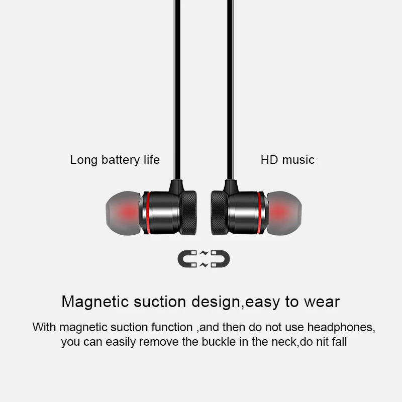 2020 Новинка 5 0 Bluetooth-наушники спортивные магнитные беспроводные наушники