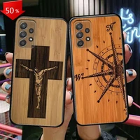 tree shaped bamboo wood phone case hull for samsung galaxy a70 a50 a51 a71 a52 a40 a30 a31 a90 a20e 5g a20s black shell art cell