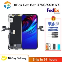 wholesale10 pcs lot aaa for iphonex xs oled lcd display 3d touch screen digitizer earpiece for iphone xsmax screen replacement