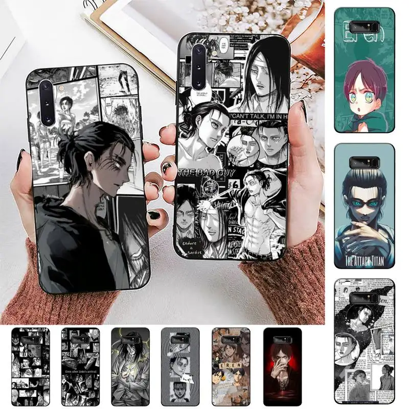 

TOPLBPCS Attack on Titan Eren Eren Jaeger Phone Case for Samsung Note 5 7 8 9 10 20 pro plus lite ultra A21 12 72