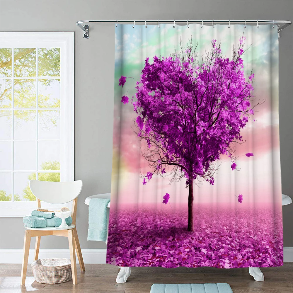 С рисунком в виде надписи &quotлюбовь&quot дерево Душ Шторы s Водонепроницаемый
