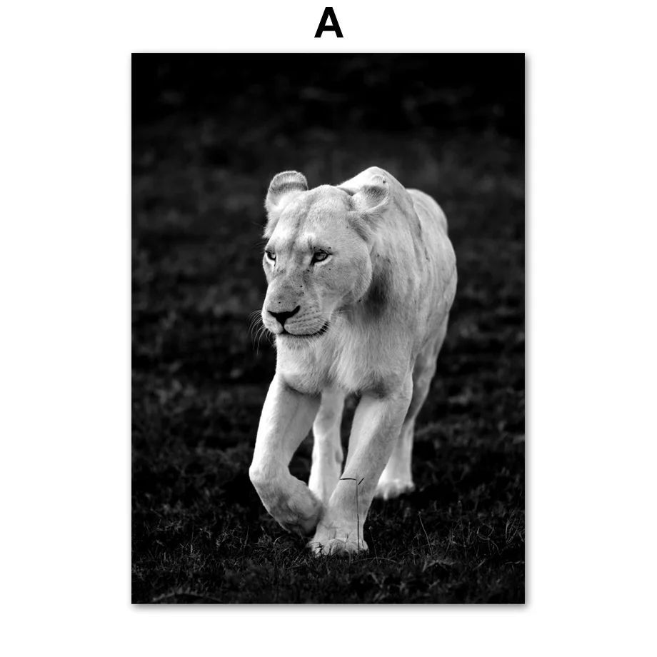 Лев леопард тигр Горилла Орел настенная Картина на холсте скандинавские постеры