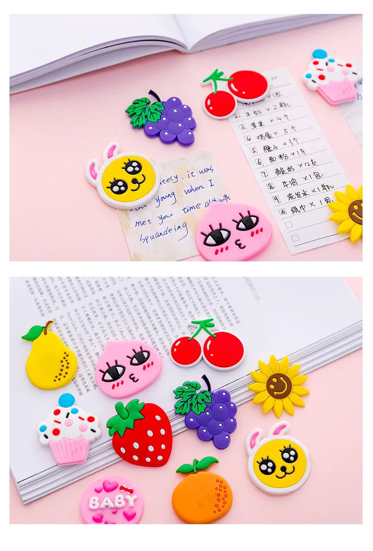 Kawaii Мультфильм фруктовая наклейка магнит холодильник декоративные магниты для холодильника Детские магниты доска сообщений магнит украшение дома