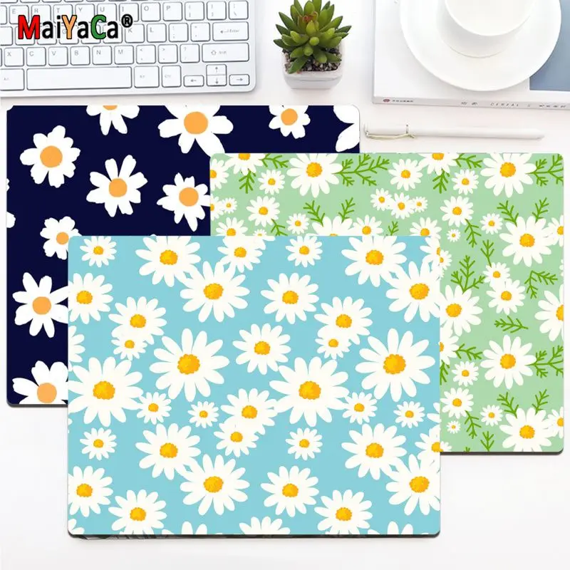 

MaiYaCa Top Quality Floral Daisy Customized MousePads Computer Laptop Anime Mouse Mat Top Selling Wholesale Gaming Pad mouse