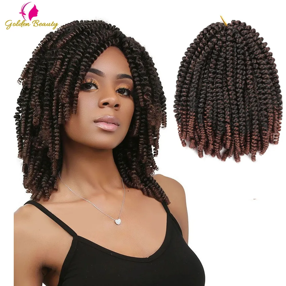 Пушистые Пружинные удлинители волос для вязания крючком синтетические косички