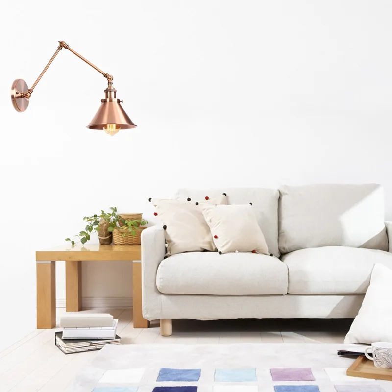 RH деревенский латунный настенный светильник в стиле лофт промышленный Бронзовый