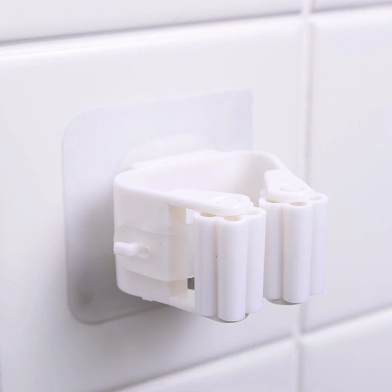 

Wall Mounted Mop Organizer Holder Hanger Storage Rack Kitchen Tool Hanger Clip Seamless Mop Hook Organizer Bathroom Suction Cup
