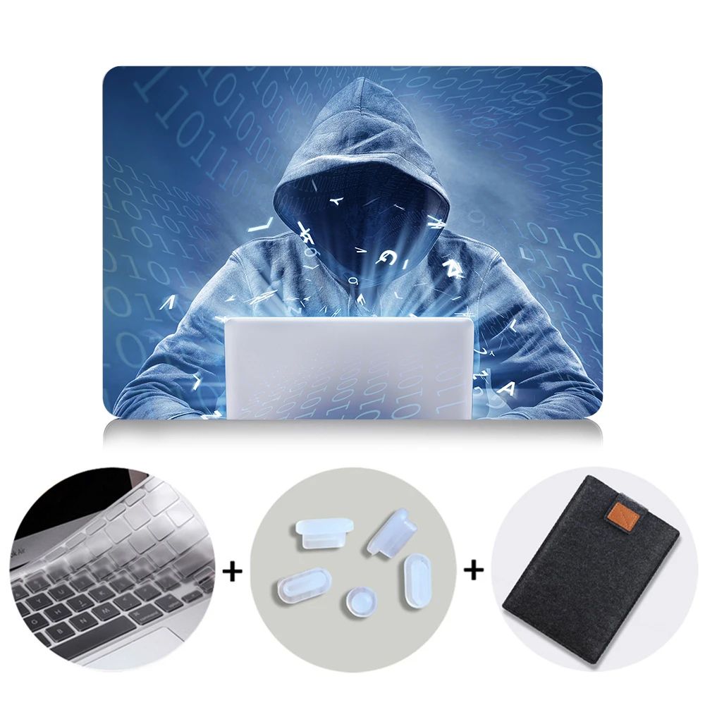 MTT для Apple Macbook Air Pro retina 11 12 13 15 дюймов чехол для ноутбука с сенсорной панелью ПК Жесткий Чехол таинственный хакер чехол для ноутбука - Цвет: MB11