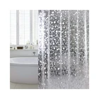 Пластиковая Водонепроницаемая 3d-занавеска для душа из ПВХ, прозрачная белая прозрачная занавеска для ванной комнаты с защитой от плесени, прозрачная занавеска для ванной с 12 крючками