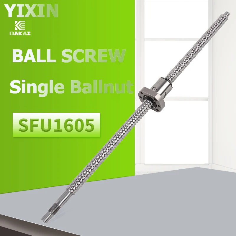 C5 SFU1605 шариковый винт 250 мм 300 350 400 450 500 600 650 700 900 1000 1200 1500 2000 с шариковой гайкой RM 1605