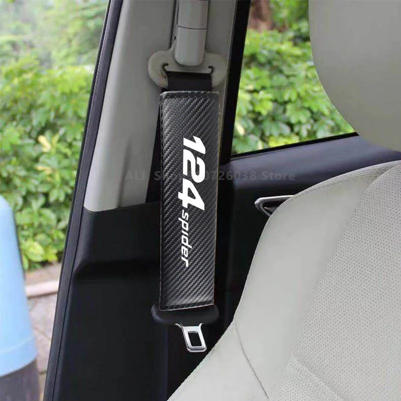 

Автомобильный протектор Sefety для ремня безопасности Fiat 124, аксессуары Spider, чехол из углеродного волокна для ремня безопасности, Стайлинг авт...