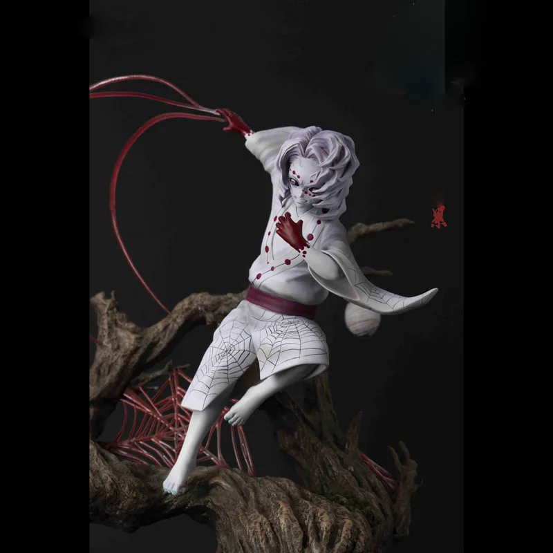 Koop Demon Slayer De Twaalf Ghost Moons De Onderarm Moe Ghost Vernietiging Blade Gk Limited Standbeeld Hand Gemaakt Model Maat: 27*22*37Cm