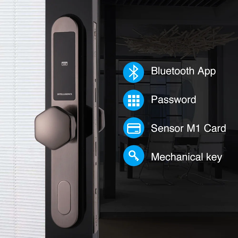 Электронный цифровой замок, wifi приложение Keyless цифровой замок сейфа дверь смарт-карта клавиатура пароль Pin код дверной замок с 7 различными
