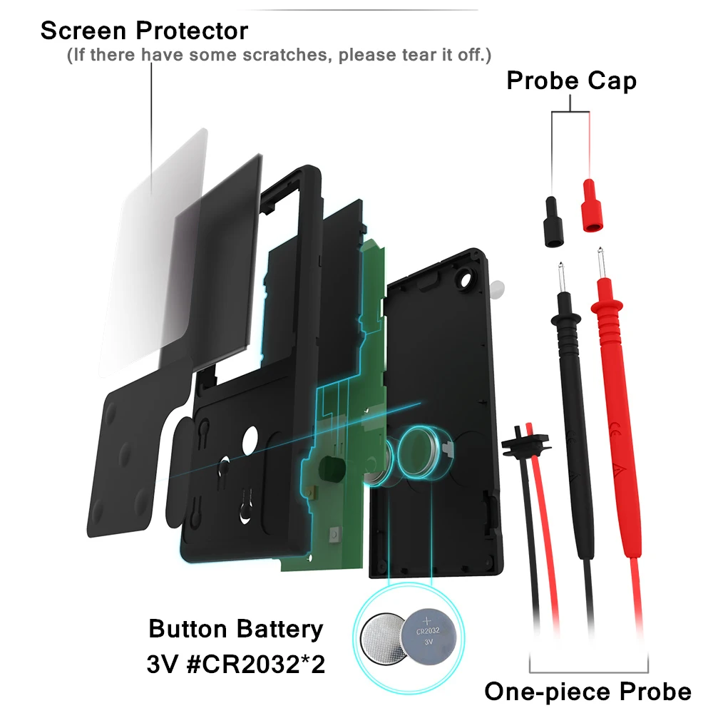 BSIDE-multímetro Digital, probador analógico de pantalla EBTN, voltímetro DC AC, diodo de capacitancia, NCV Ohm Hz, indicador LED de voltaje en vivo