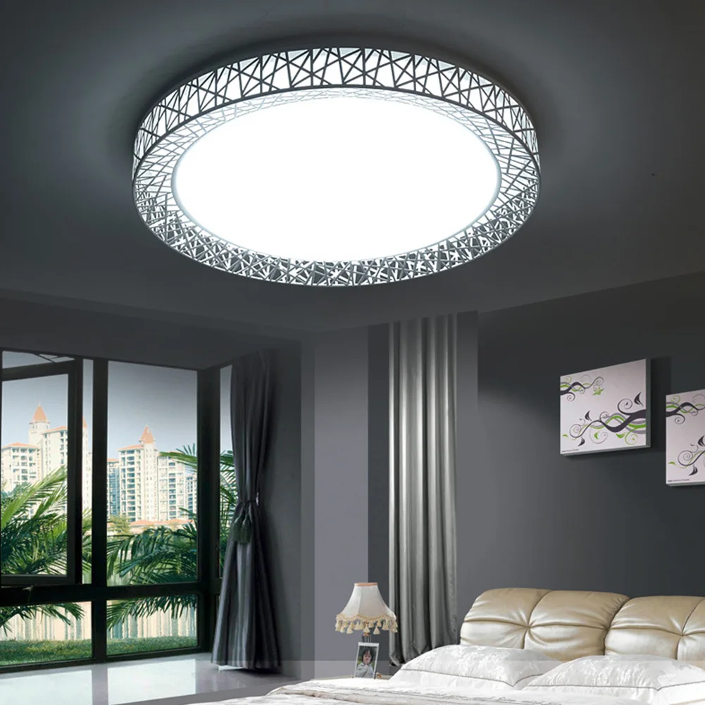 

Fixture Modern LED Ceiling Light Kitchen Living Room Hotel Round Lamp Acrylic Outdoor Indoor Home Decoration Courtyard Bird Nest
