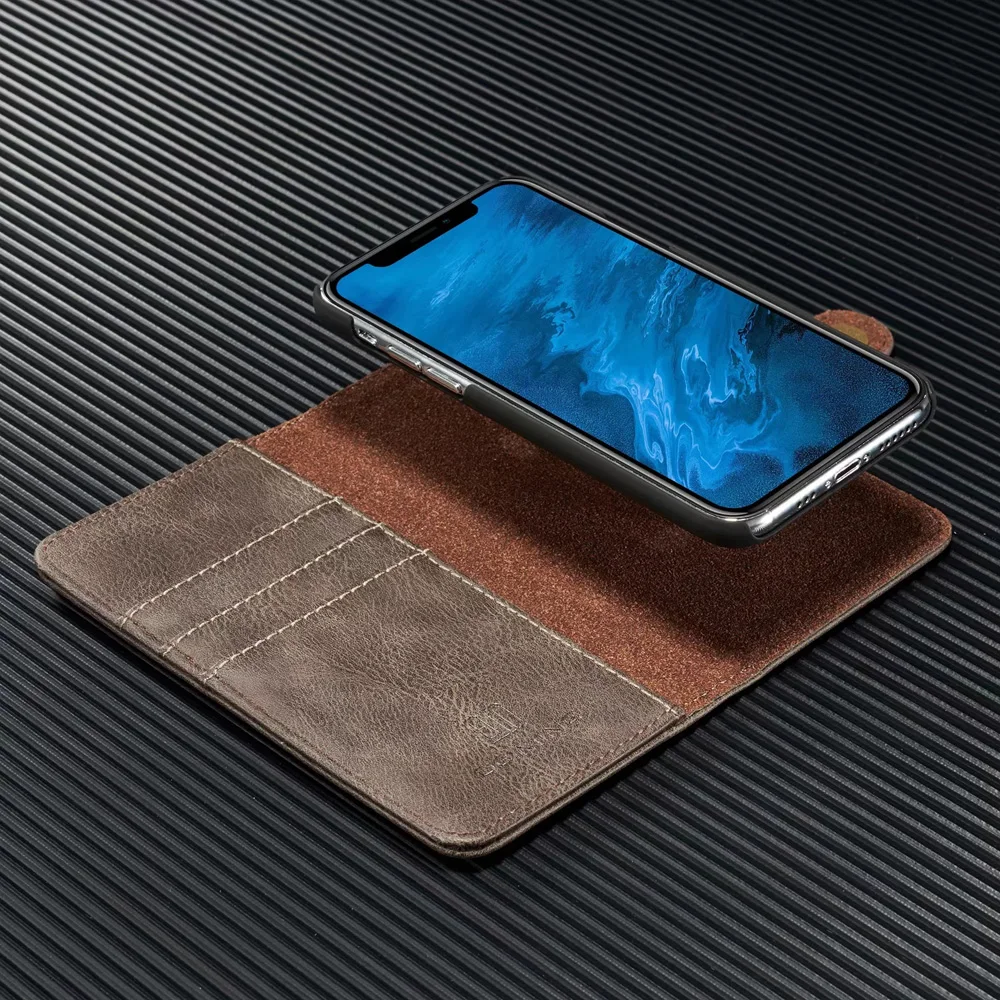 Wallet Card Phone Bags Magnetic PC Back Cover for New iPhone 11 Pro Max 5.8'' 6.1 6.5'' 2019 Case Luxury Genuine Leather Fundas |