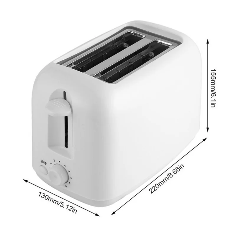 

2 Slice Mini Automatic Breakfast Toaster Mini Household Breakfast Baking Bread Maker Machine Kitchen Tool