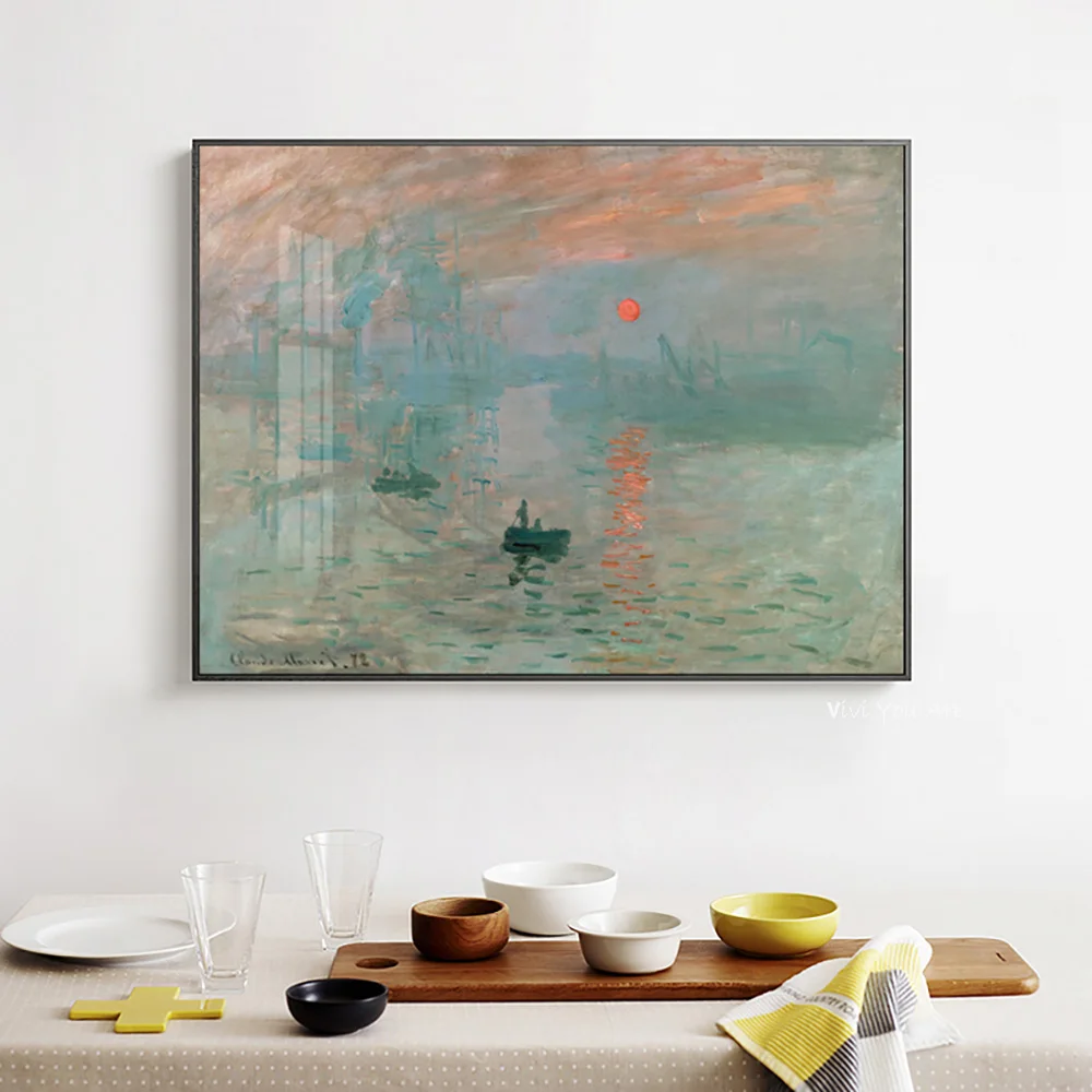 Goede Moderne Abstracte Landschap Wall Art Beroemde Monet Canvas Schilderij Nordic Poster Muur Foto Voor Woonkamer Home Decoratieve