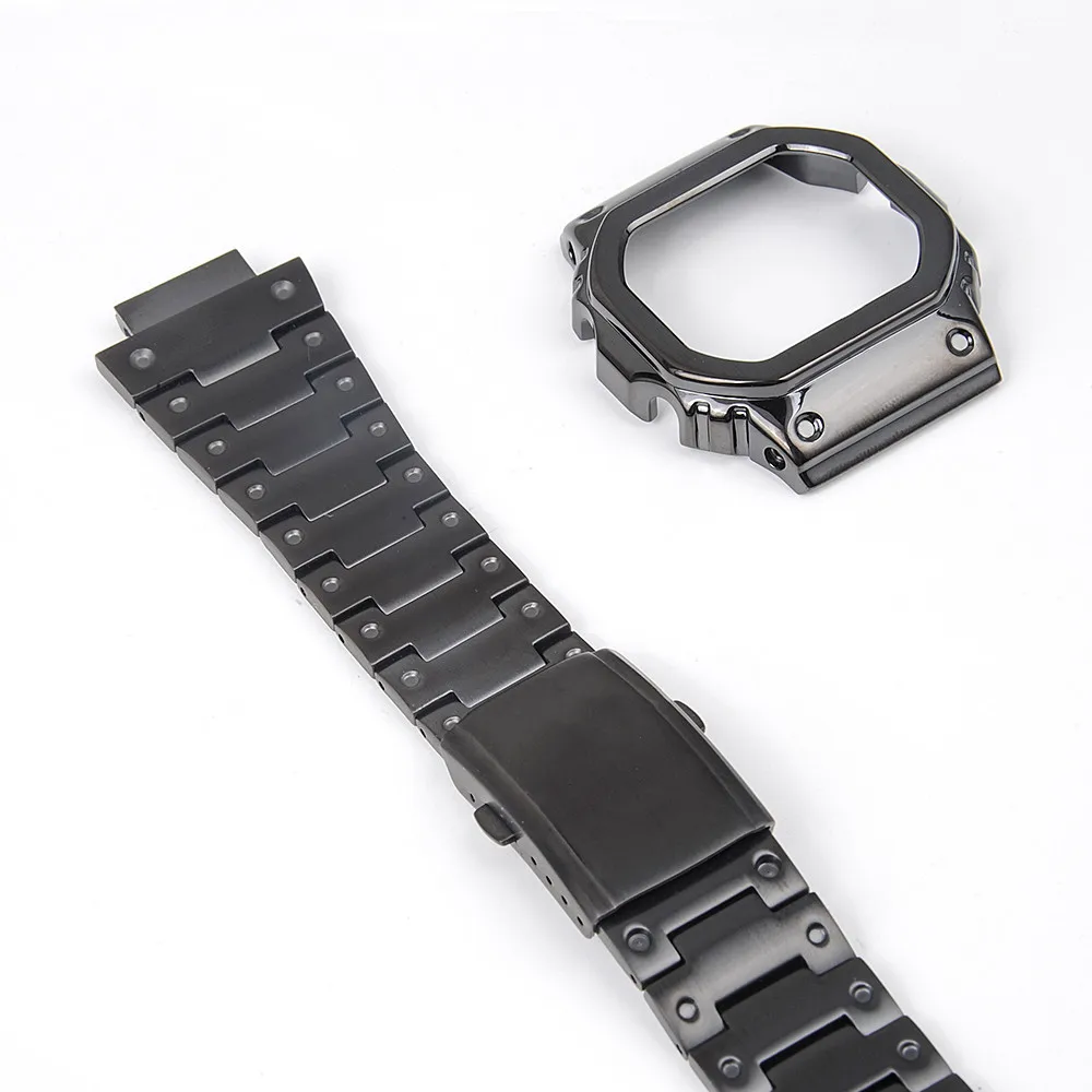 DW5600/5610 Прохладный/классический черный набор часов модификация ремешок для часов ободок 316L нержавеющая сталь