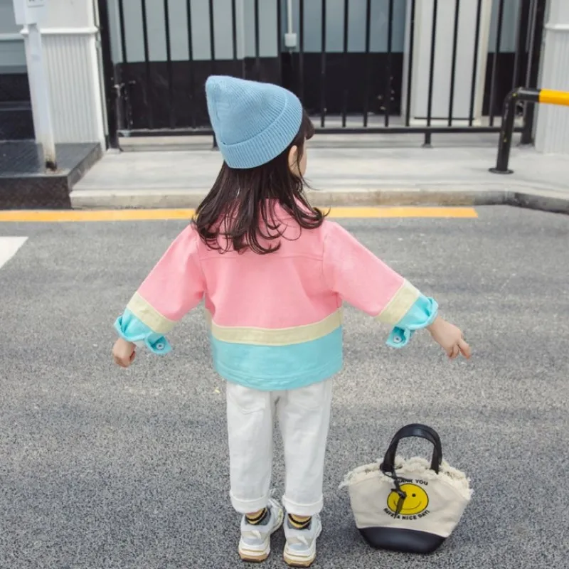 

High Quality Kids Spring Autumn Rainbow Colors Costumes for Little Girls Cute Halloween Fashion Jackets 0-6 Years Baby Tops