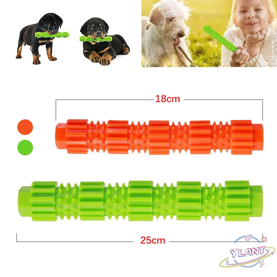 

YLANT Dog Toothbrush Durable Dog Chew Toy Stick Soft Rubber Teeth Clean And Durable Small Medium Large Dog Puppies Chew Toy