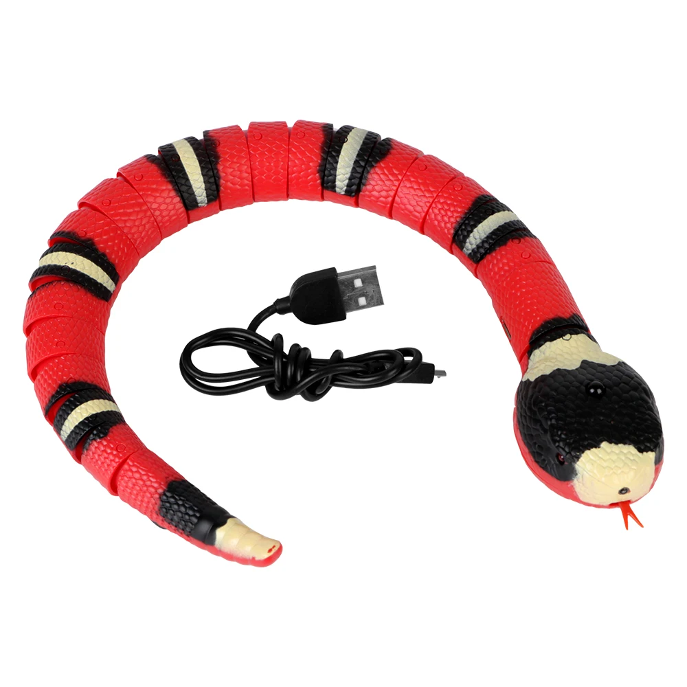 

Игрушка для котят для собак, питомцев, умные чувствительные интерактивные игрушки для кошек, USB перезаряжаемая автоматическая электронная змея для игр