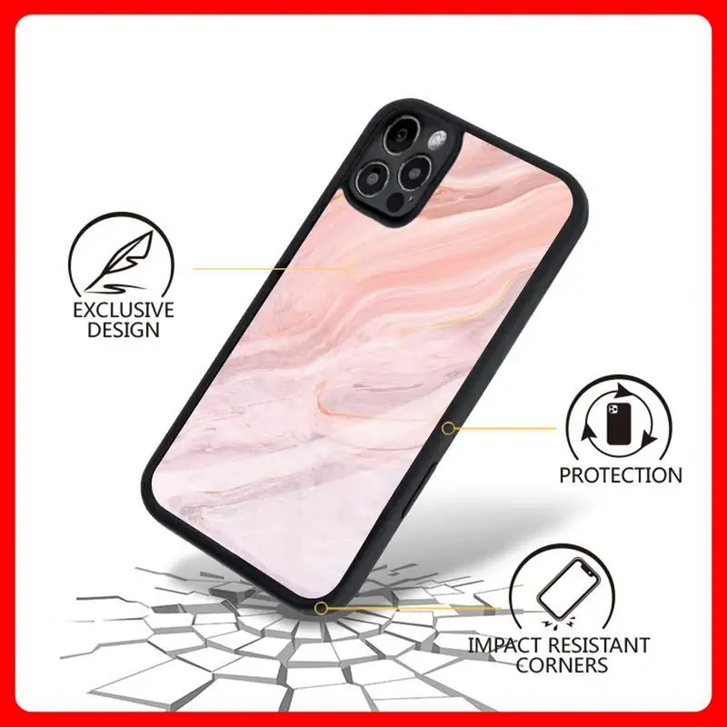 

Marble texture Phone Case For PC-Iphone 5s Se 6 6s 7 8 11 12 X Xs Pro Plus Mini Max Fundas Cover