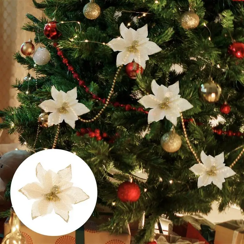 

36Pcs Christmas Simulation Flower Artificial Flower Decorative Flower for Decor