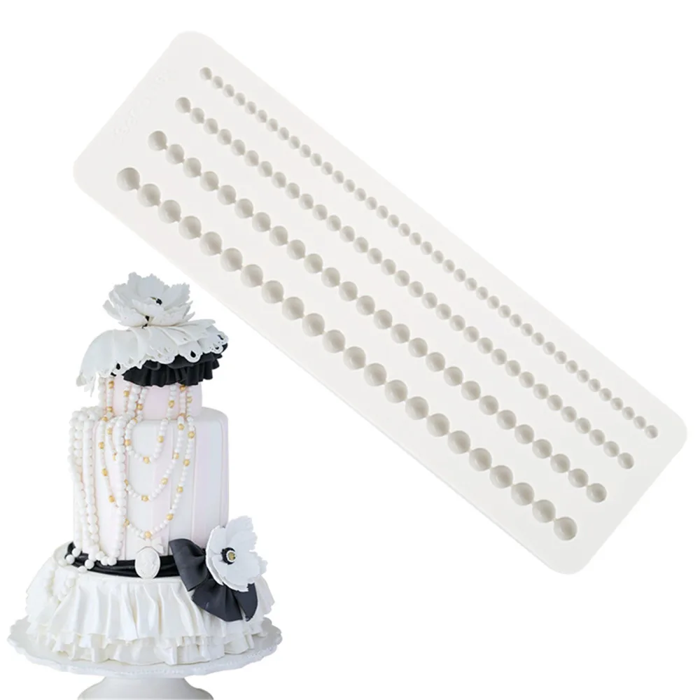 Жемчуг полоса границы формы силиконовая форма для выпечки тортов с помадной