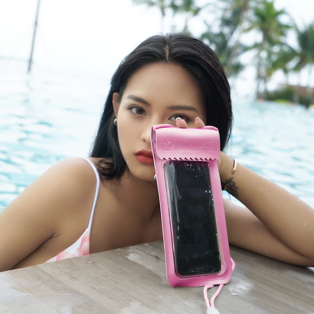 Nu-June Mobile Phone Waterproof Bag TPU Waterproof Diving Phone Waterproof Bag Case For Under 6.5 Inches Swimming  Beach Outdoor